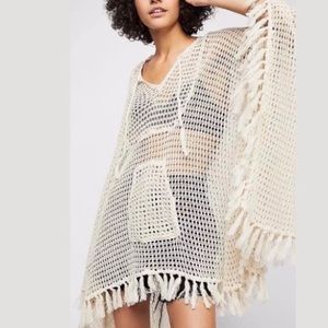 Free People Crochet Poncho